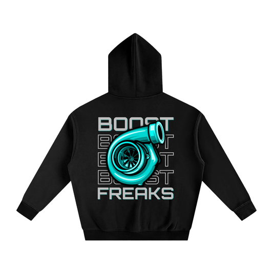 Boost Freaks | Oversize Fleeced Hoodie | Aqua